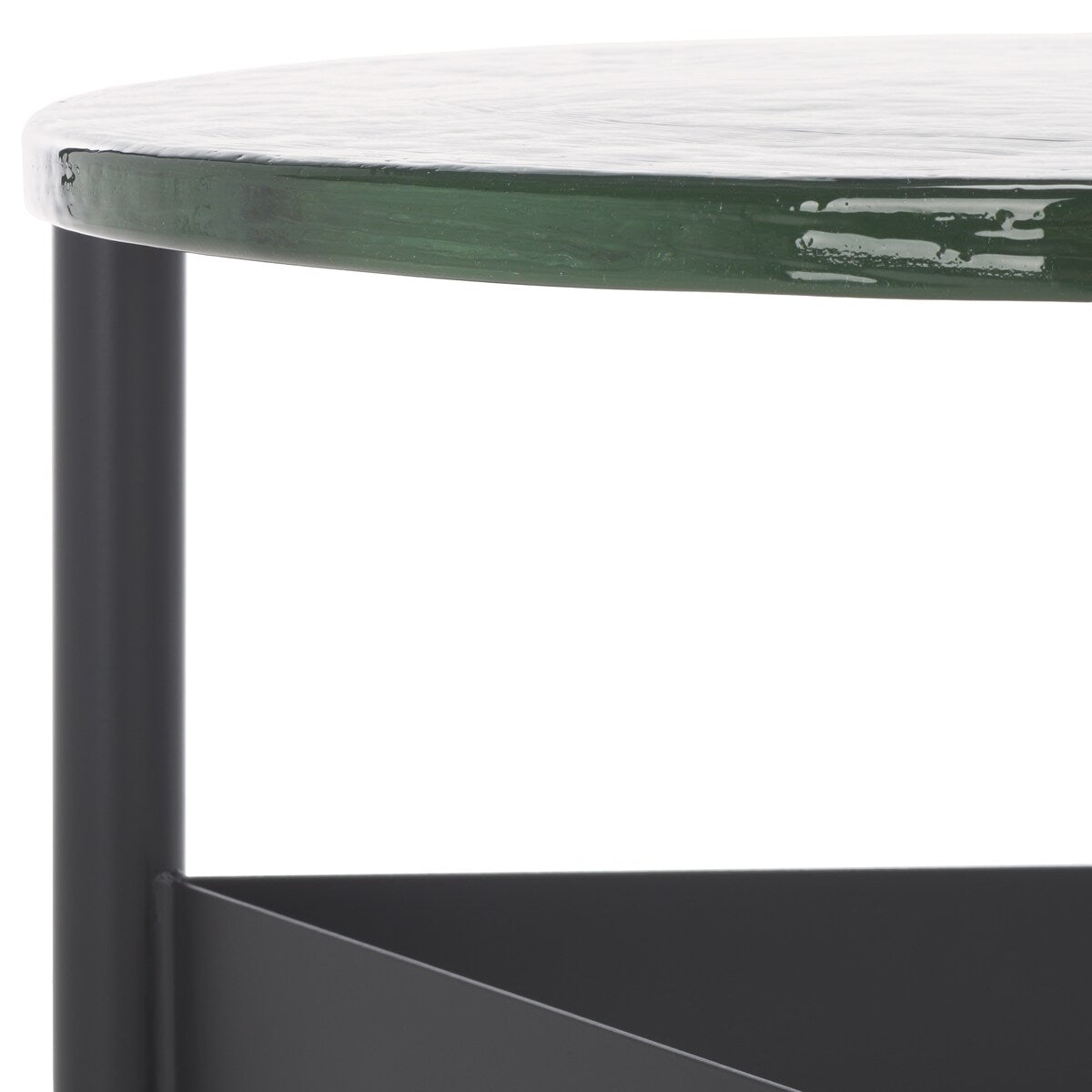 SAFAVIEH Couture Rozalia Cast Glass Accent Table. - 21Wx19Dx17H