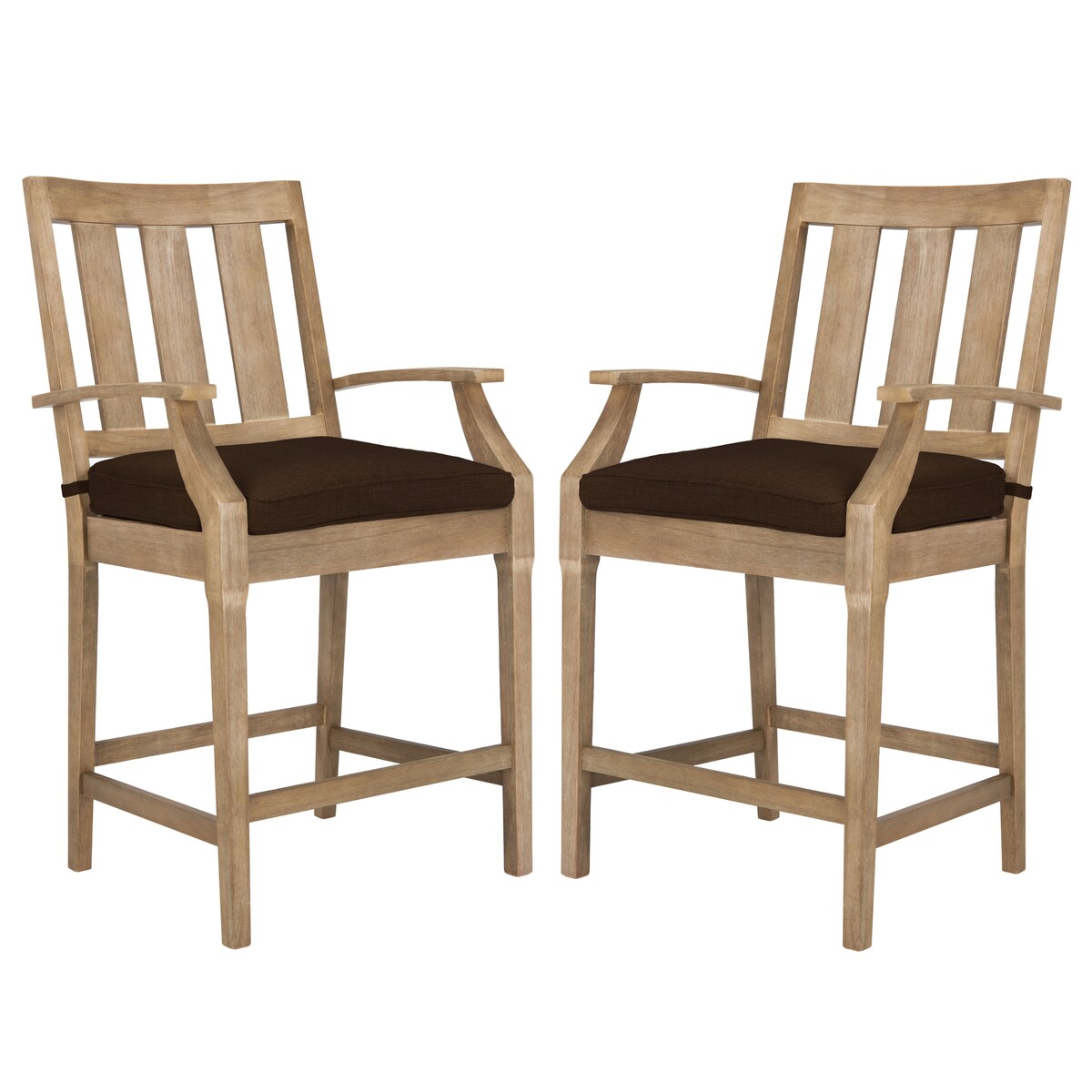 SAFAVIEH Couture San 25-inch Salvador Patio Counter Stools [SET of 2] - 25Wx25Dx47H