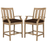 SAFAVIEH Couture San 25-inch Salvador Patio Counter Stools [SET of 2] - 25Wx25Dx47H