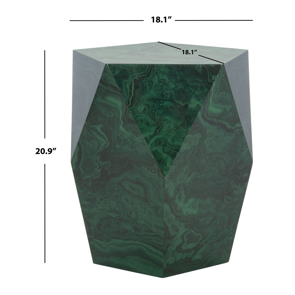 SAFAVIEH Couture Sanny Malachite End Table - 18Wx18Dx21H