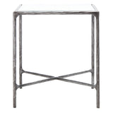 SAFAVIEH Couture Saturna Forged Metal Square End Table - 18" W x 18" L x 20" H - 18Wx18Dx20H