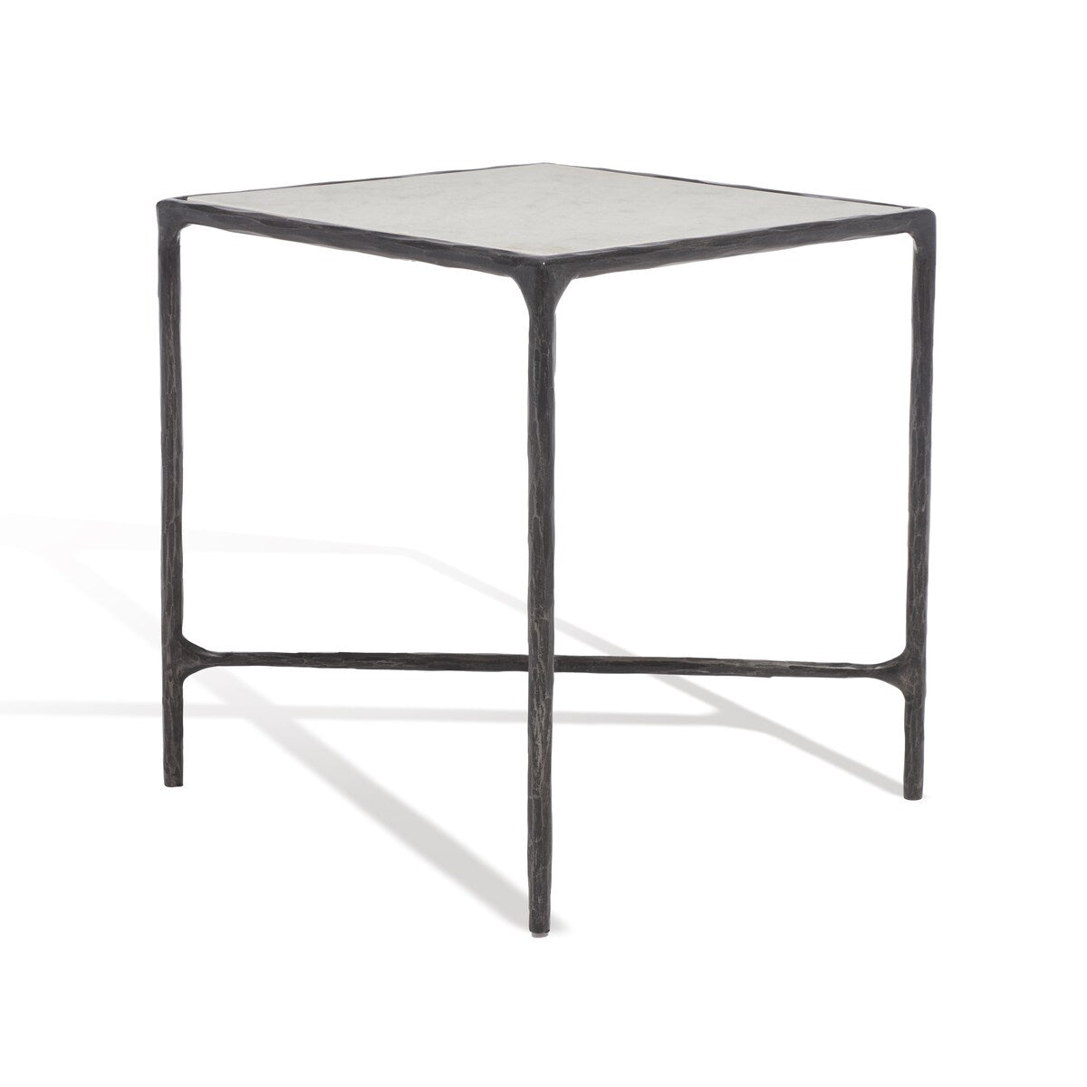 SAFAVIEH Couture Saturna Forged Metal Square End Table - 18" W x 18" L x 20" H - 18Wx18Dx20H