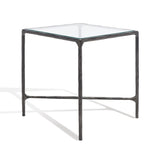 SAFAVIEH Couture Saturna Forged Metal Square End Table - 18" W x 18" L x 20" H - 18Wx18Dx20H