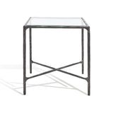 SAFAVIEH Couture Saturna Forged Metal Square End Table - 18" W x 18" L x 20" H - 18Wx18Dx20H