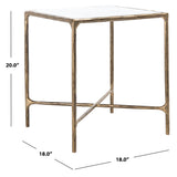 SAFAVIEH Couture Saturna Forged Metal Square End Table - 18" W x 18" L x 20" H - 18Wx18Dx20H