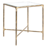 SAFAVIEH Couture Saturna Forged Metal Square End Table - 18" W x 18" L x 20" H - 18Wx18Dx20H