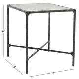 SAFAVIEH Couture Saturna Forged Metal Square End Table - 18" W x 18" L x 20" H - 18Wx18Dx20H