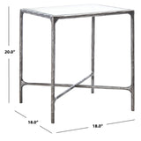 SAFAVIEH Couture Saturna Forged Metal Square End Table - 18" W x 18" L x 20" H - 18Wx18Dx20H