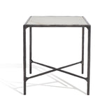 SAFAVIEH Couture Saturna Forged Metal Square End Table - 18" W x 18" L x 20" H - 18Wx18Dx20H