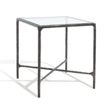 SAFAVIEH Couture Saturna Forged Metal Square End Table - 18" W x 18" L x 20" H - 18Wx18Dx20H