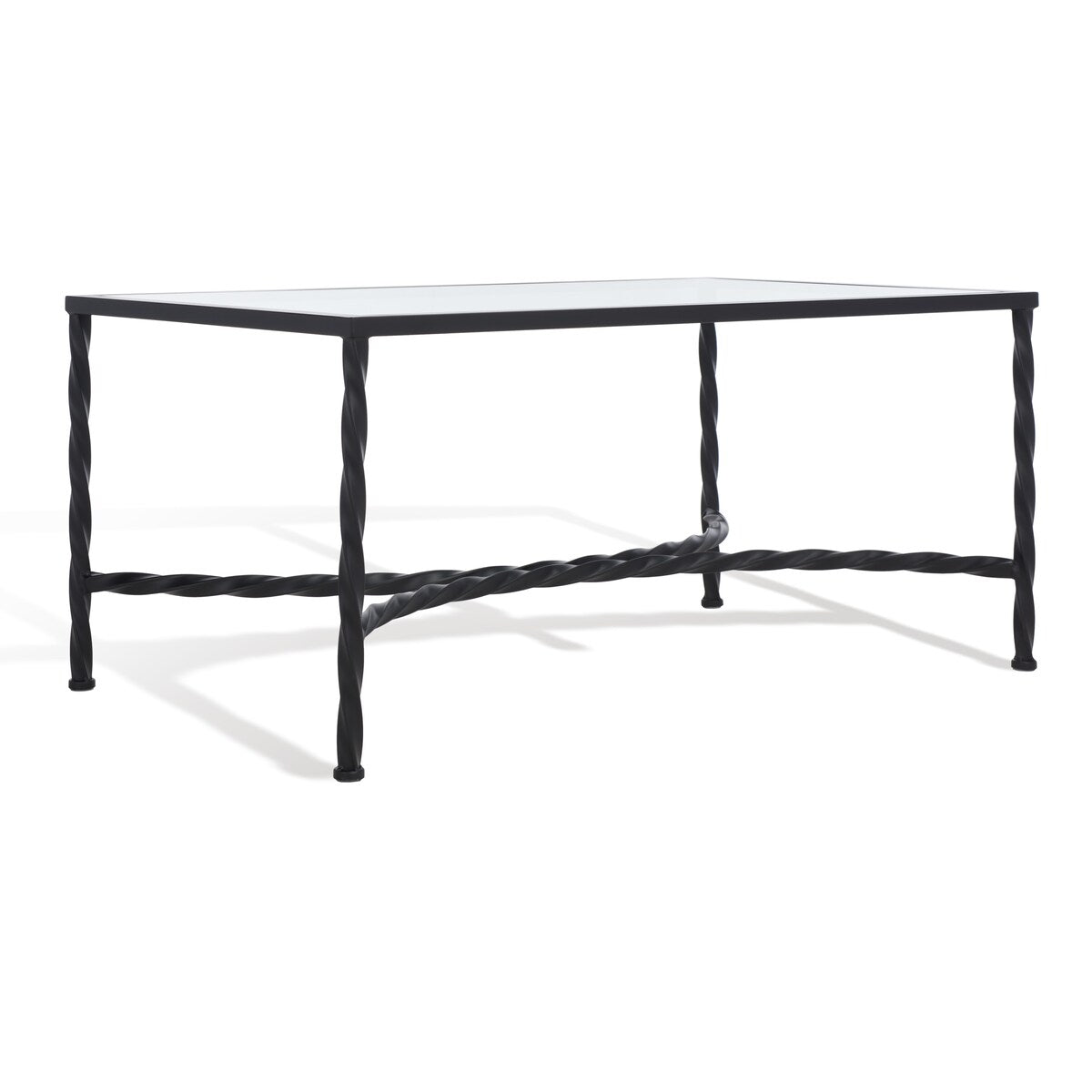 SAFAVIEH Couture Sedighe Glass Coffee Table - 40" W x 24" D x 18" H - 40Wx24Dx18H