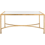 SAFAVIEH Couture Sedighe Glass Coffee Table - 40" W x 24" D x 18" H - 40Wx24Dx18H