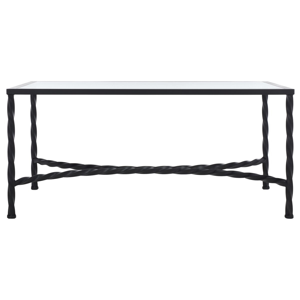 SAFAVIEH Couture Sedighe Glass Coffee Table - 40" W x 24" D x 18" H - 40Wx24Dx18H