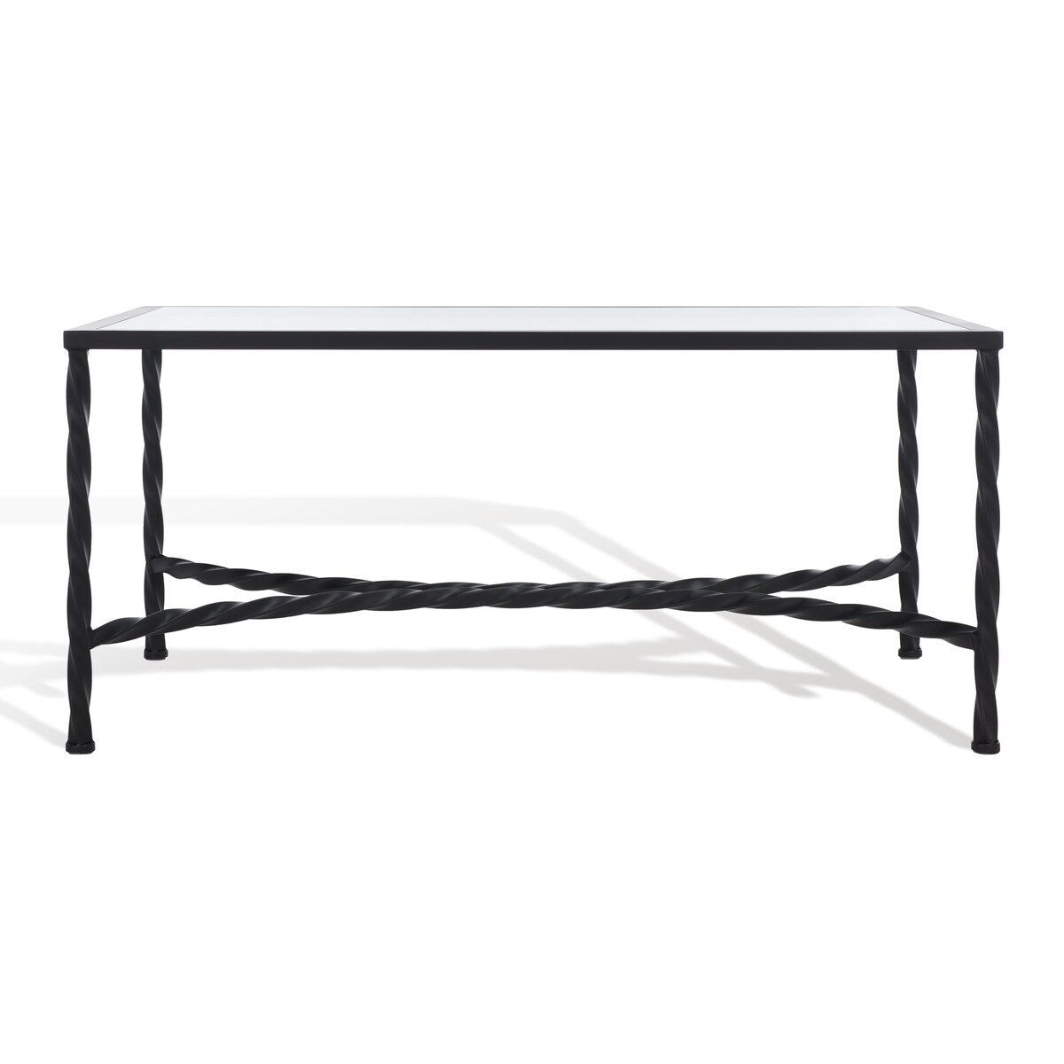 SAFAVIEH Couture Sedighe Glass Coffee Table - 40" W x 24" D x 18" H - 40Wx24Dx18H