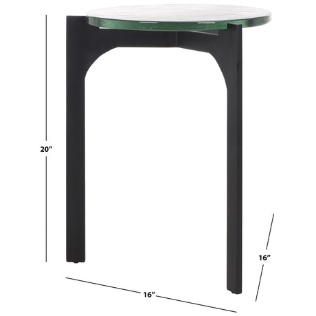 SAFAVIEH Couture Seymour Cast Glass Accent Table - 16Wx16Dx20H