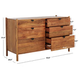 SAFAVIEH Couture Shanti 6 Drawer Wood Dresser