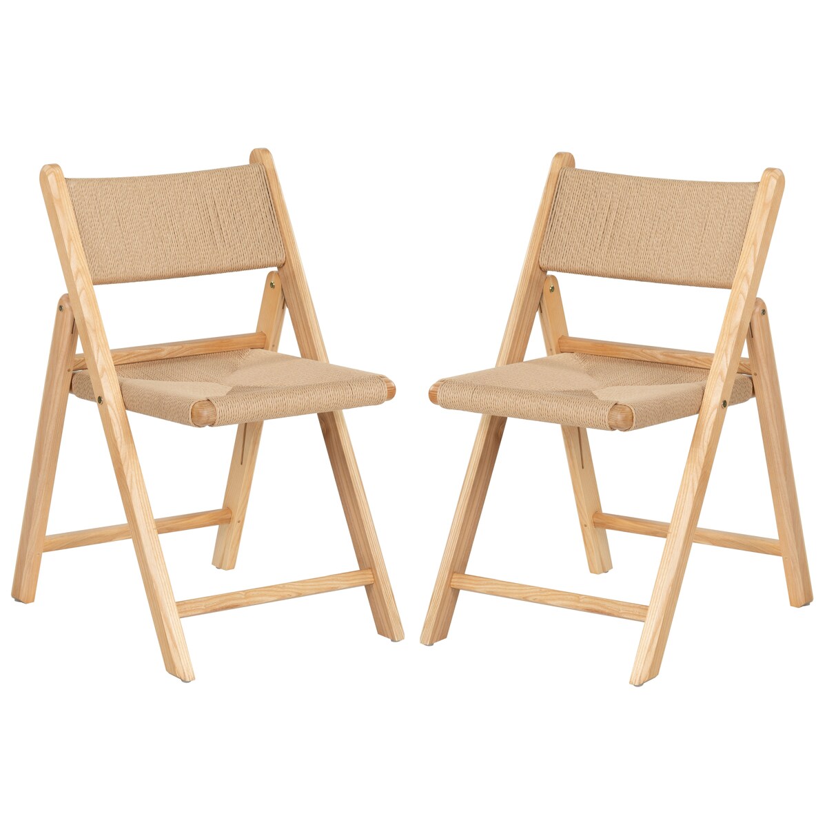 SAFAVIEH Couture Shaylie Folding 18-inch Dining Chair [SET of 2] - 18Wx24Dx32H