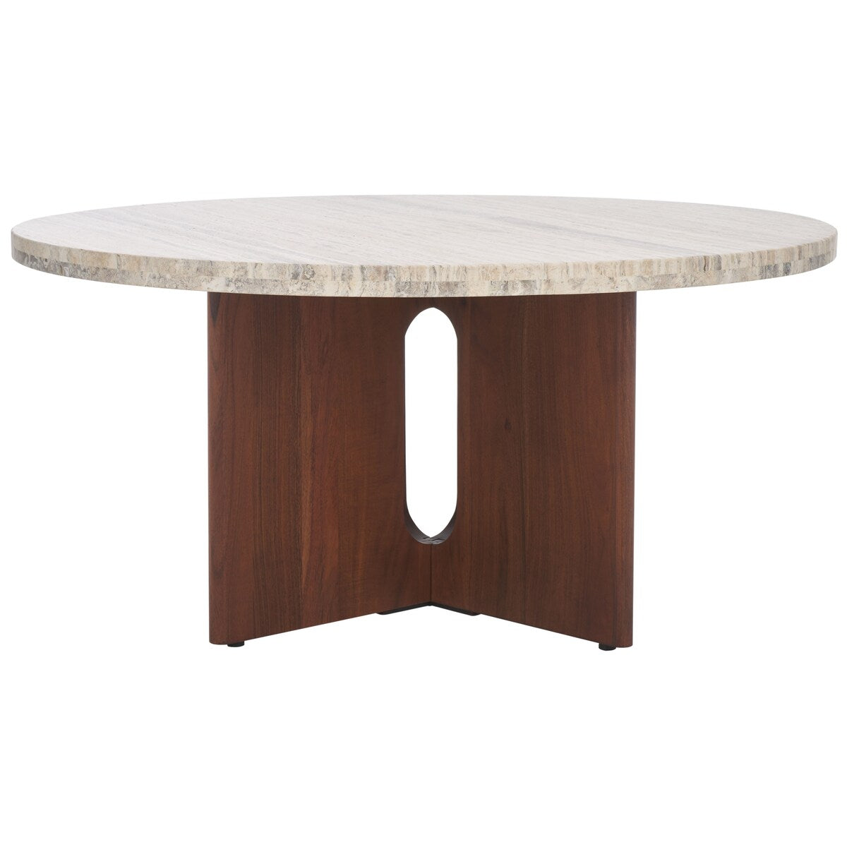 SAFAVIEH Couture Shayna Travertine Coffee Table - 35Wx35Dx17H