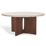 SAFAVIEH Couture Shayna Travertine Coffee Table - 35Wx35Dx17H