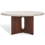 SAFAVIEH Couture Shayna Travertine Coffee Table - 35Wx35Dx17H