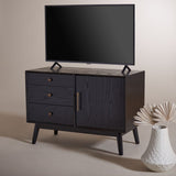 SAFAVIEH Couture Shikha Mid-Century 39-inch Storage TV Media Stand - 39" W x 18" L x 27" H - 39Wx18Dx27H