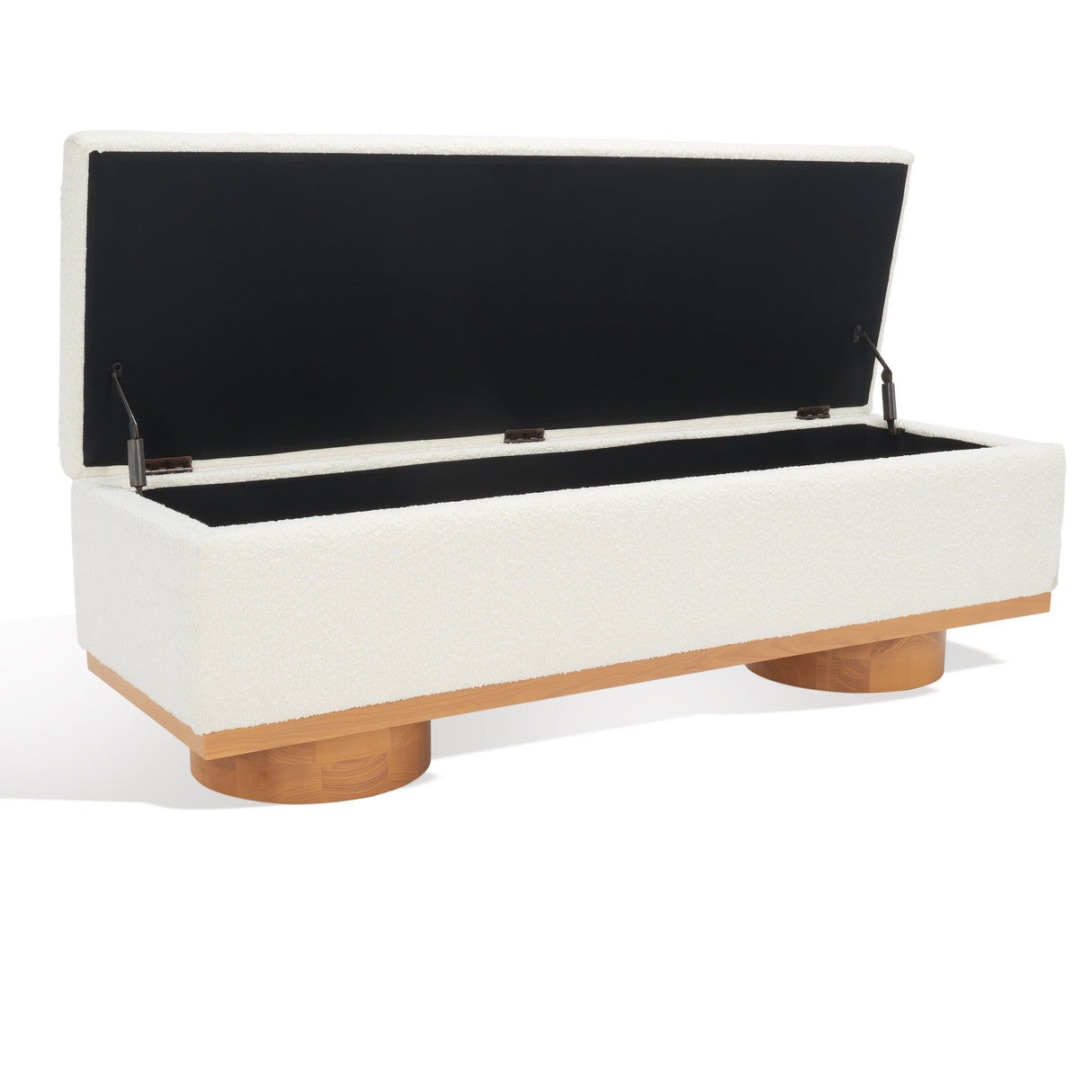 SAFAVIEH Couture Sunneva Boucle Storage Bench - 61 In. W x 20 In. D x 19 In. H - 61Wx20Dx19H