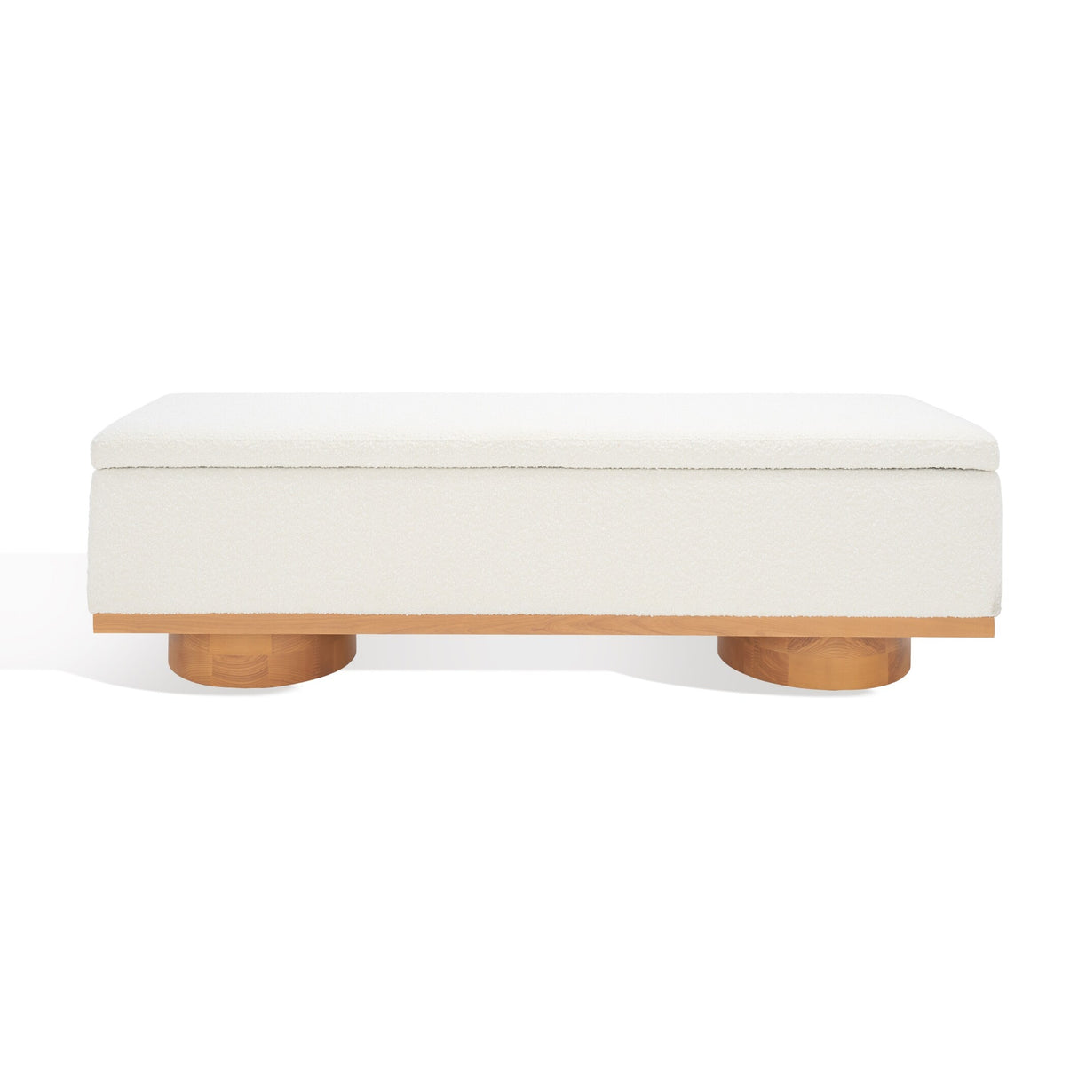 SAFAVIEH Couture Sunneva Boucle Storage Bench - 61 In. W x 20 In. D x 19 In. H - 61Wx20Dx19H