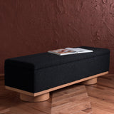 SAFAVIEH Couture Sunneva Boucle Storage Bench - 61 In. W x 20 In. D x 19 In. H - 61Wx20Dx19H