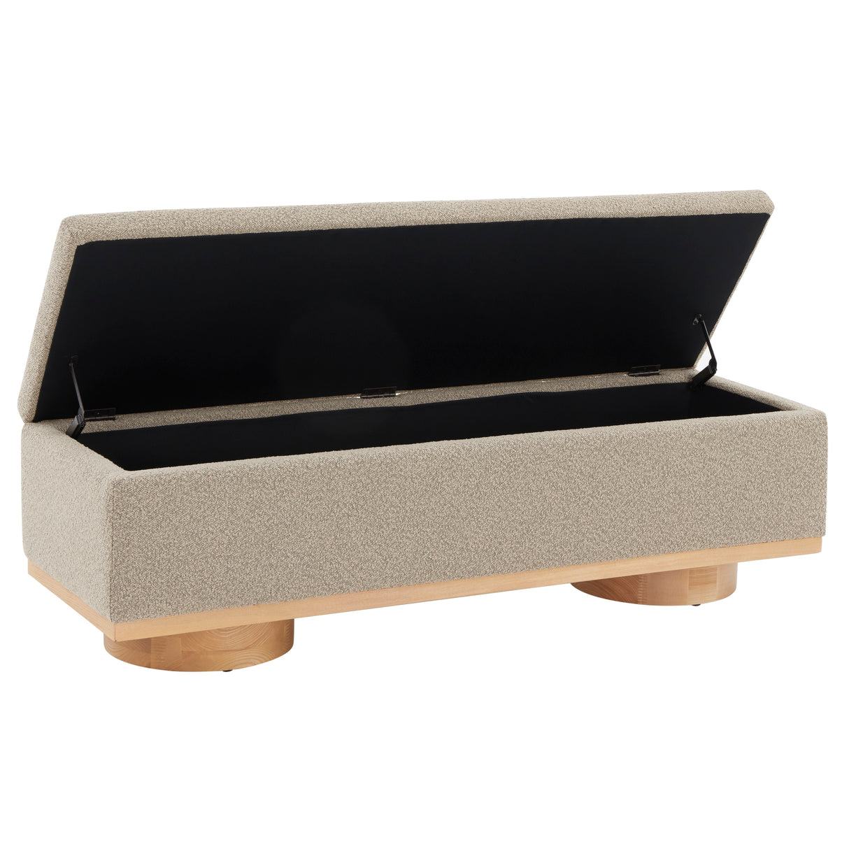 SAFAVIEH Couture Sunneva Boucle Storage Bench - 61 In. W x 20 In. D x 19 In. H - 61Wx20Dx19H