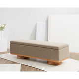 SAFAVIEH Couture Sunneva Boucle Storage Bench - 61 In. W x 20 In. D x 19 In. H - 61Wx20Dx19H