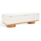 SAFAVIEH Couture Sunneva Boucle Storage Bench - 61 In. W x 20 In. D x 19 In. H - 61Wx20Dx19H