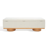 SAFAVIEH Couture Sunneva Boucle Storage Bench - 61 In. W x 20 In. D x 19 In. H - 61Wx20Dx19H