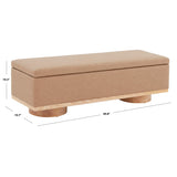 SAFAVIEH Couture Sunneva Boucle Storage Bench - 61 In. W x 20 In. D x 19 In. H - 61Wx20Dx19H