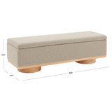 SAFAVIEH Couture Sunneva Boucle Storage Bench - 61 In. W x 20 In. D x 19 In. H - 61Wx20Dx19H