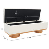 SAFAVIEH Couture Sunneva Boucle Storage Bench - 61 In. W x 20 In. D x 19 In. H - 61Wx20Dx19H