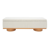 SAFAVIEH Couture Sunneva Boucle Storage Bench - 61 In. W x 20 In. D x 19 In. H - 61Wx20Dx19H