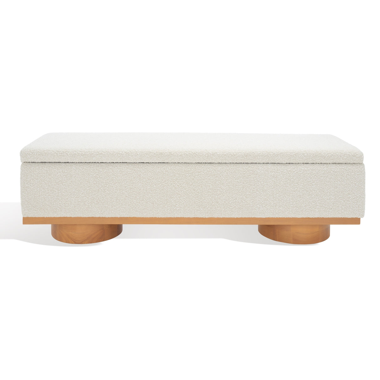 SAFAVIEH Couture Sunneva Boucle Storage Bench - 61 In. W x 20 In. D x 19 In. H - 61Wx20Dx19H