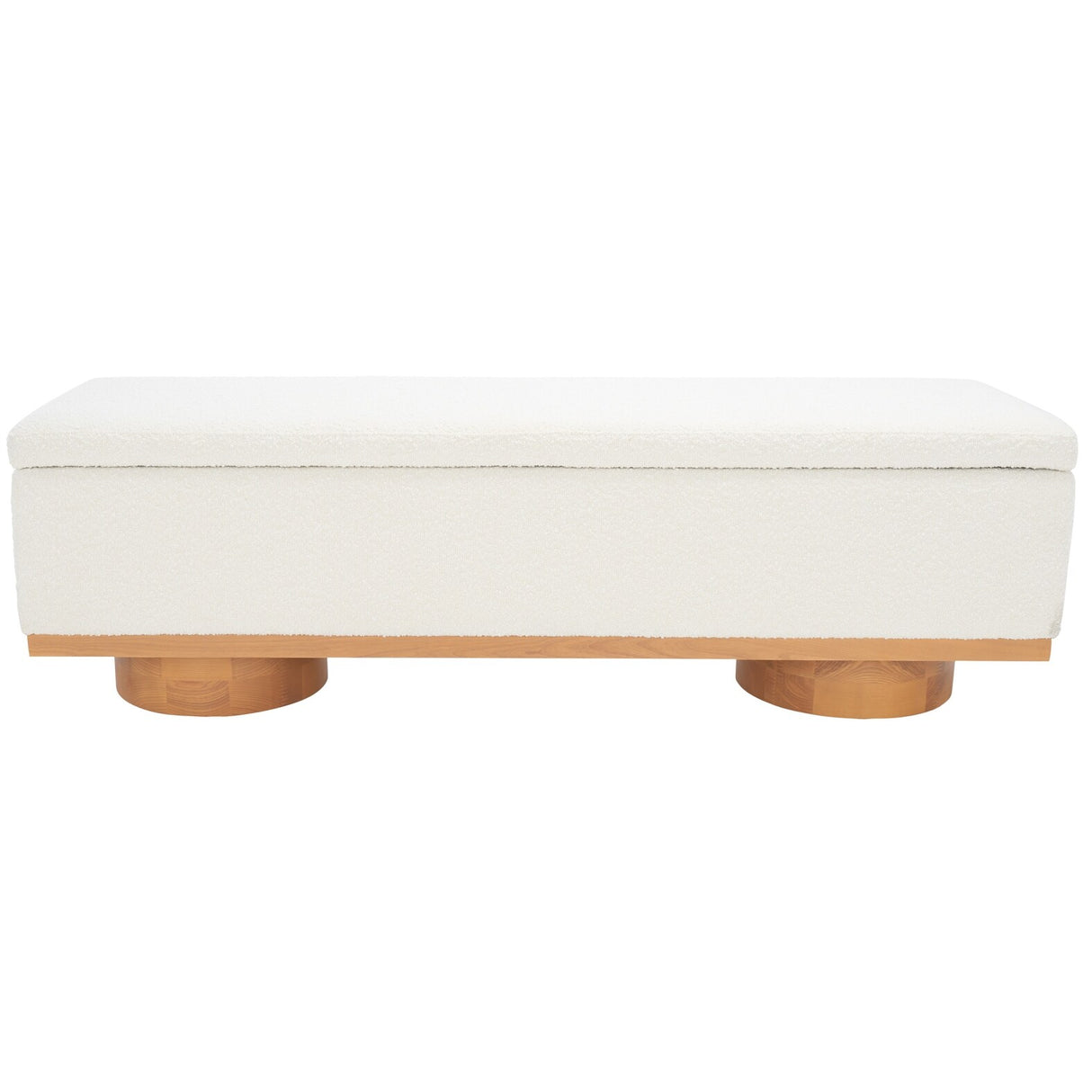 SAFAVIEH Couture Sunneva Boucle Storage Bench - 61 In. W x 20 In. D x 19 In. H - 61Wx20Dx19H