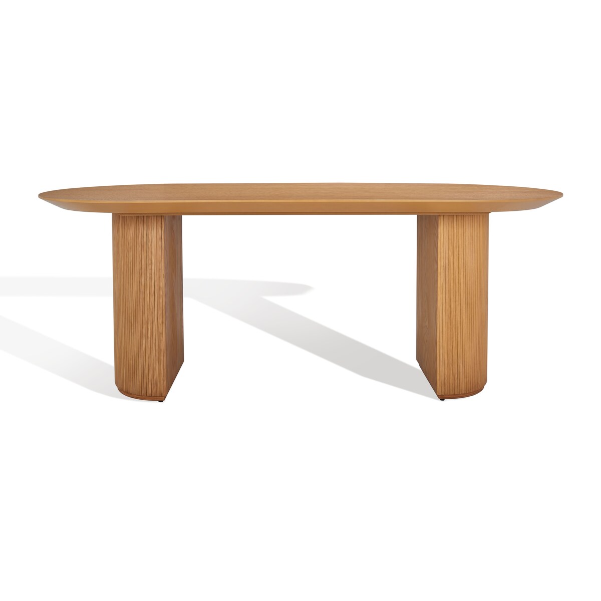 SAFAVIEH Couture Svenja Wood Dining Table - 79 In W x 35 In D x 29.5 In H - 79Wx35Dx30H