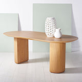 SAFAVIEH Couture Svenja Wood Dining Table - 79 In W x 35 In D x 29.5 In H - 79Wx35Dx30H