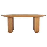 SAFAVIEH Couture Svenja Wood Dining Table - 79 In W x 35 In D x 29.5 In H - 79Wx35Dx30H