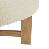 SAFAVIEH Couture Szerena Faux Shearling Round Ottoman