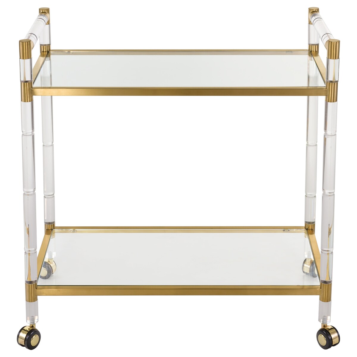 SAFAVIEH Couture Taisya Bronze Brass Bar Trolley - 32Wx16Dx32H