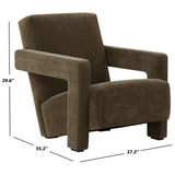 SAFAVIEH Couture Taylor Modern Velvet Accent Chair - 27Wx35Dx30H