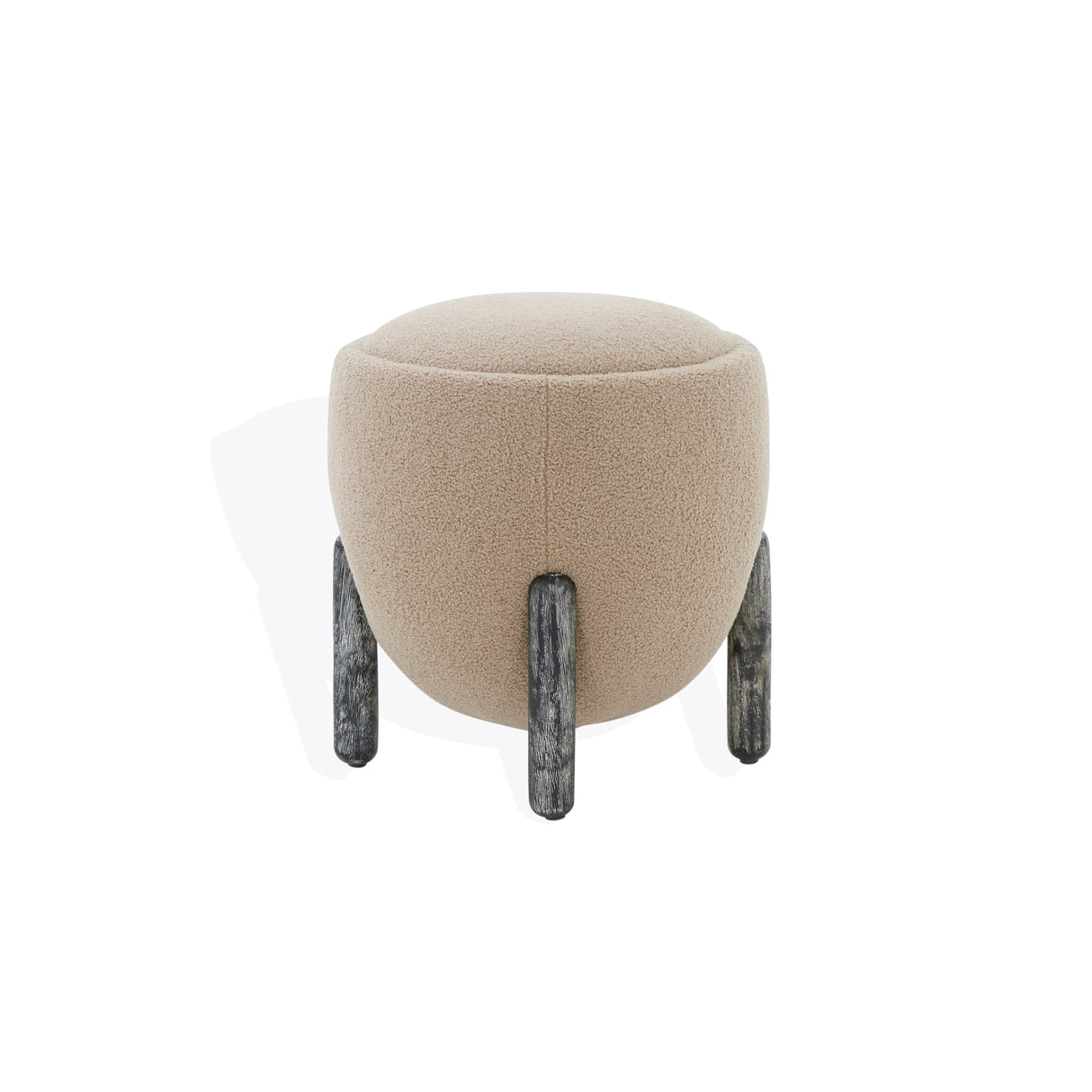 SAFAVIEH Couture Techiya Upholstered Ottoman (Fully Assembled) - 18 In W x 18 In D x 20 In H - 18Wx18Dx20H