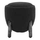 SAFAVIEH Couture Techiya Upholstered Ottoman (Fully Assembled) - 18 In W x 18 In D x 20 In H - 18Wx18Dx20H