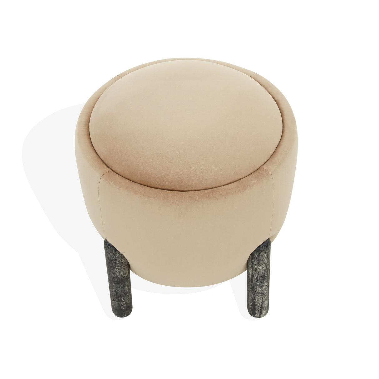 SAFAVIEH Couture Techiya Upholstered Ottoman (Fully Assembled) - 18 In W x 18 In D x 20 In H - 18Wx18Dx20H