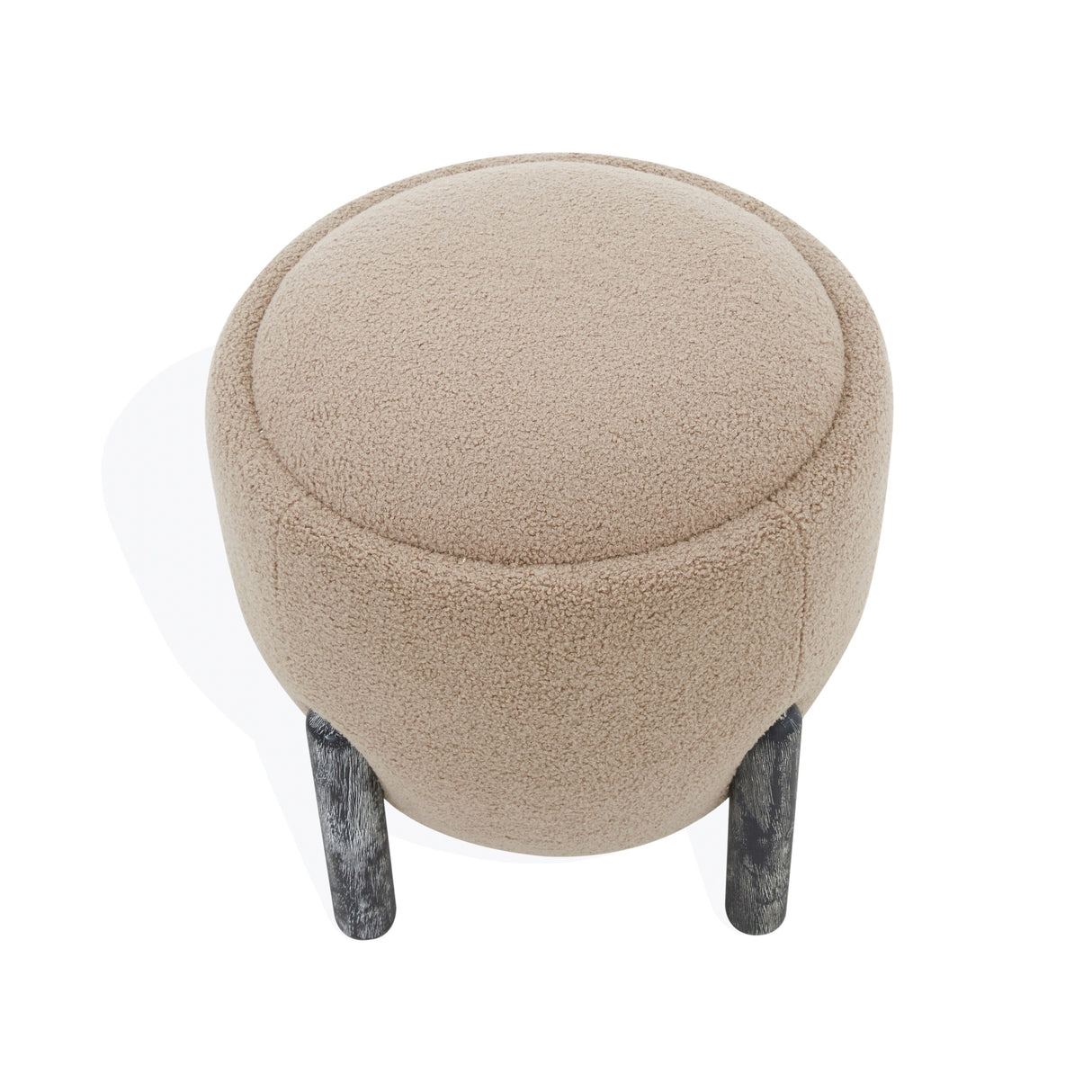 SAFAVIEH Couture Techiya Upholstered Ottoman (Fully Assembled) - 18 In W x 18 In D x 20 In H - 18Wx18Dx20H