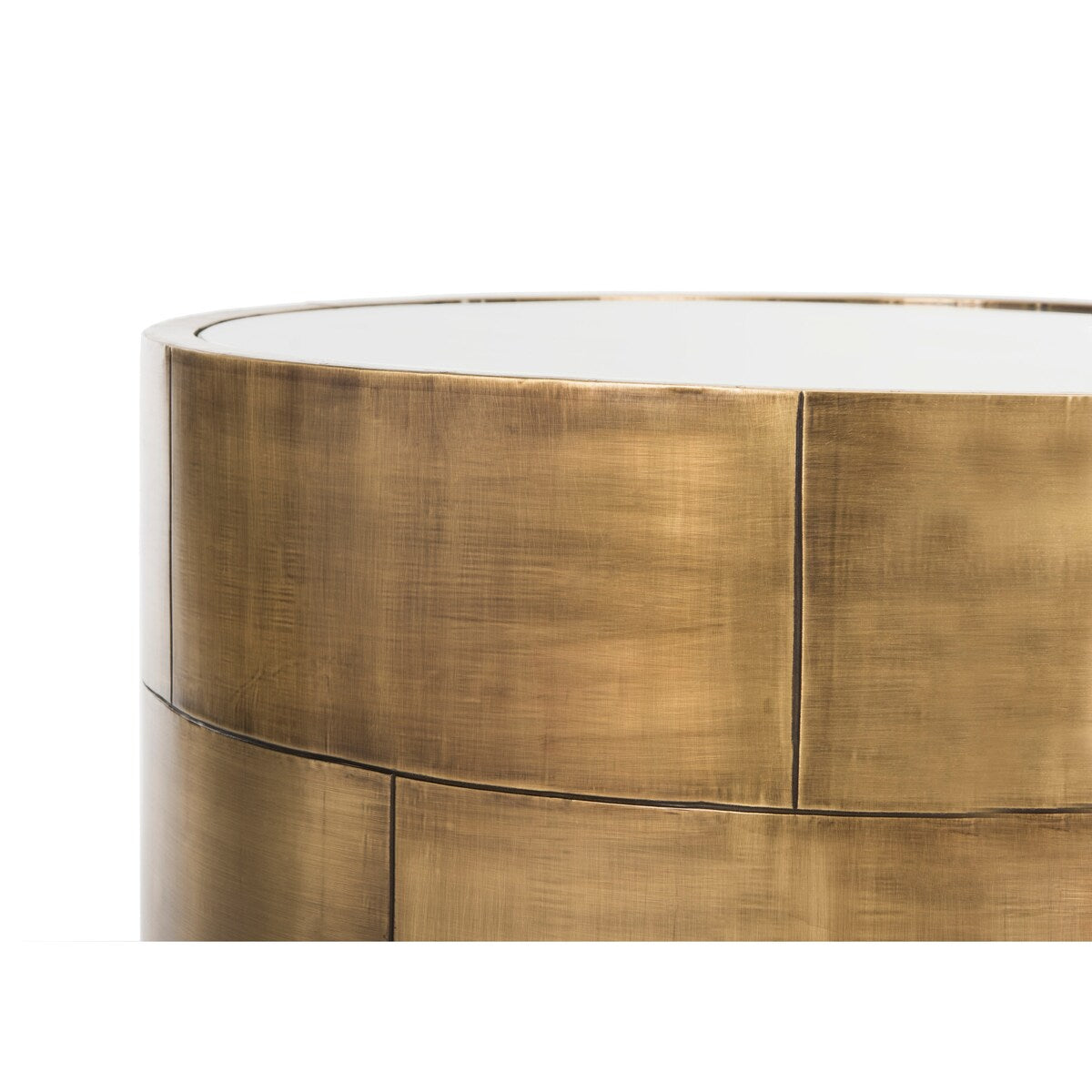 SAFAVIEH Couture Tetjana Round Side Table- Brass - 18 In W x 18 In D x 22 In H - 18Wx18Dx22H