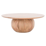 SAFAVIEH Couture Thelma Rd Wood Coffee Table - 35.5 In W x 35.5 In D x 13.5 In H - 36Wx36Dx14H